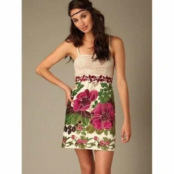 Free People | Dresses | 42 Nwt Free People Lost In Paradise Floral Velvet  Flocked Mini Dress Size 2 | Poshmark